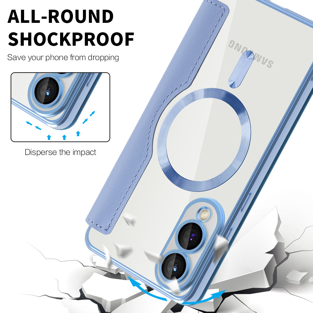 Techsuit - SmartMag Book Case - Samsung Galaxy S25 Edge - Light Blue