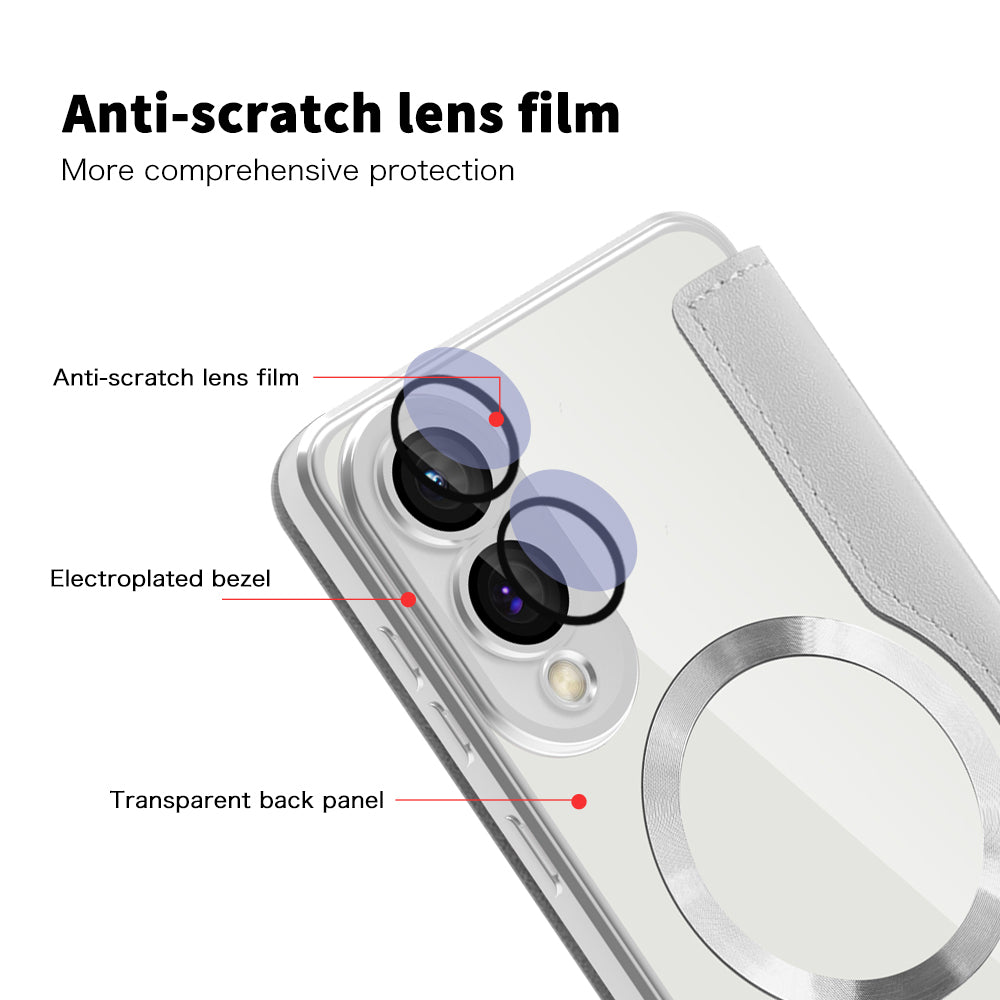 Techsuit - SmartMag Book Case - Samsung Galaxy S25 Edge - Gray