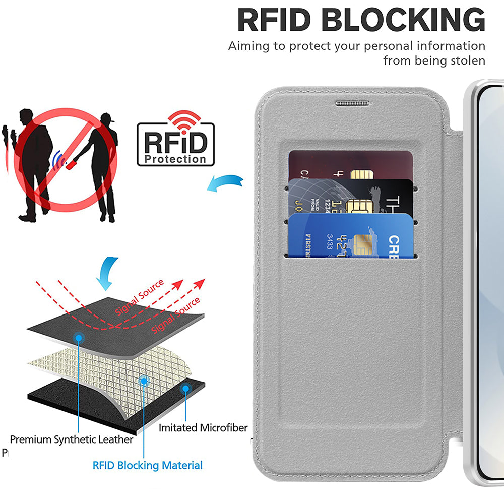 Techsuit - SmartMag Book Case - Samsung Galaxy S25 Edge - Gray