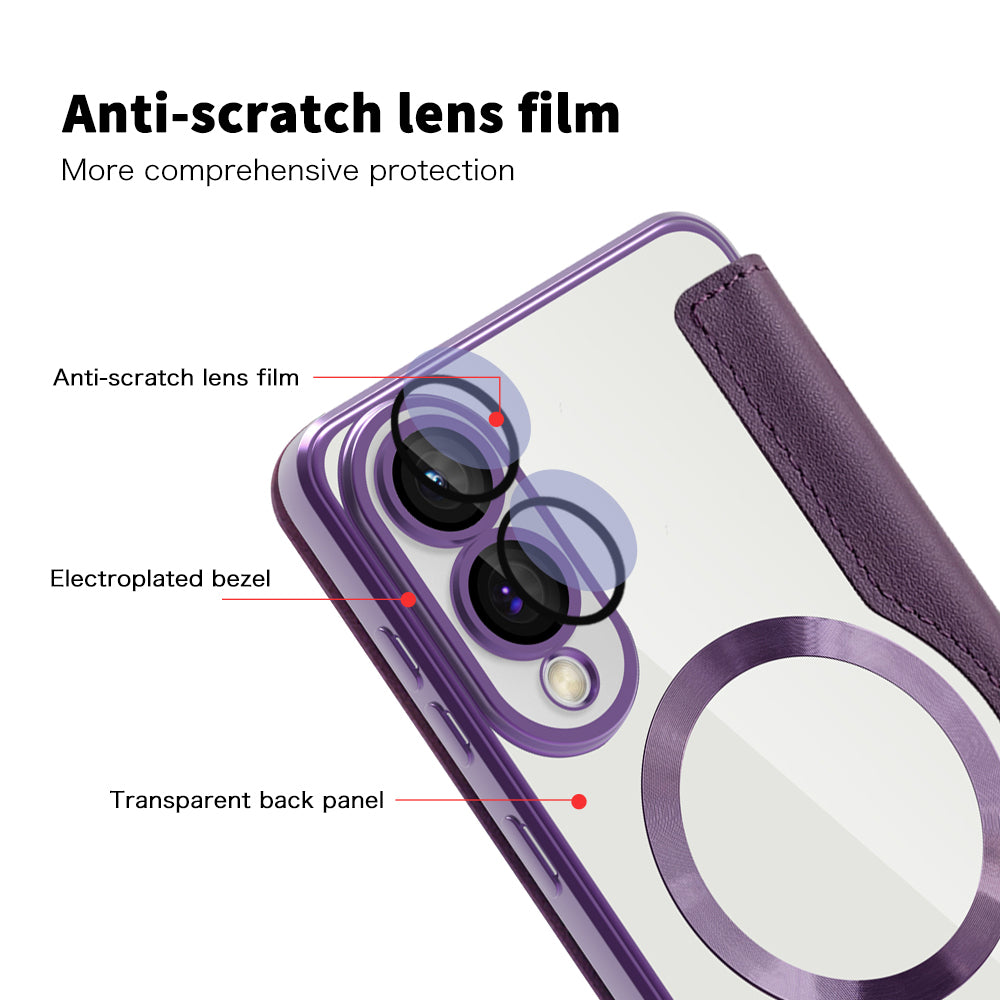 Techsuit - SmartMag Book Case - Samsung Galaxy S25 Edge - Purple