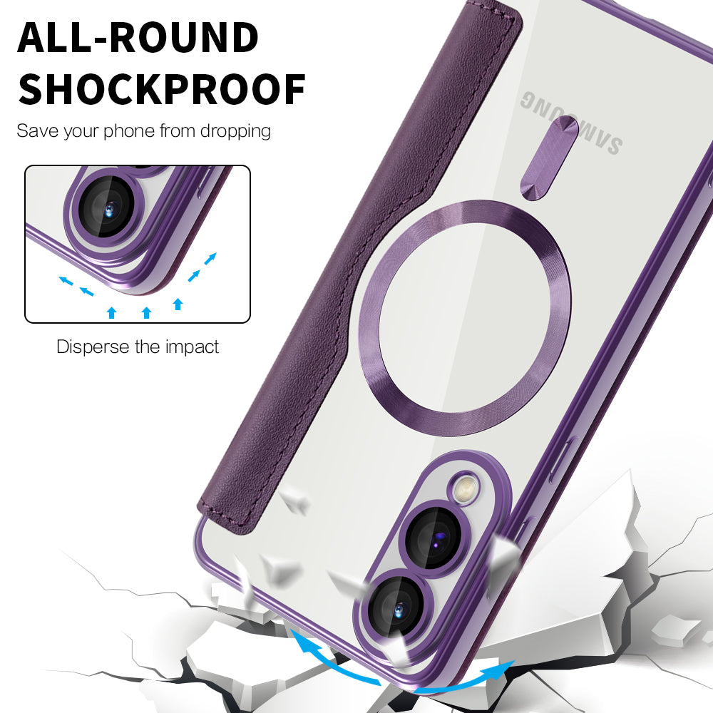 Techsuit - SmartMag Book Case - Samsung Galaxy S25 Edge - Purple
