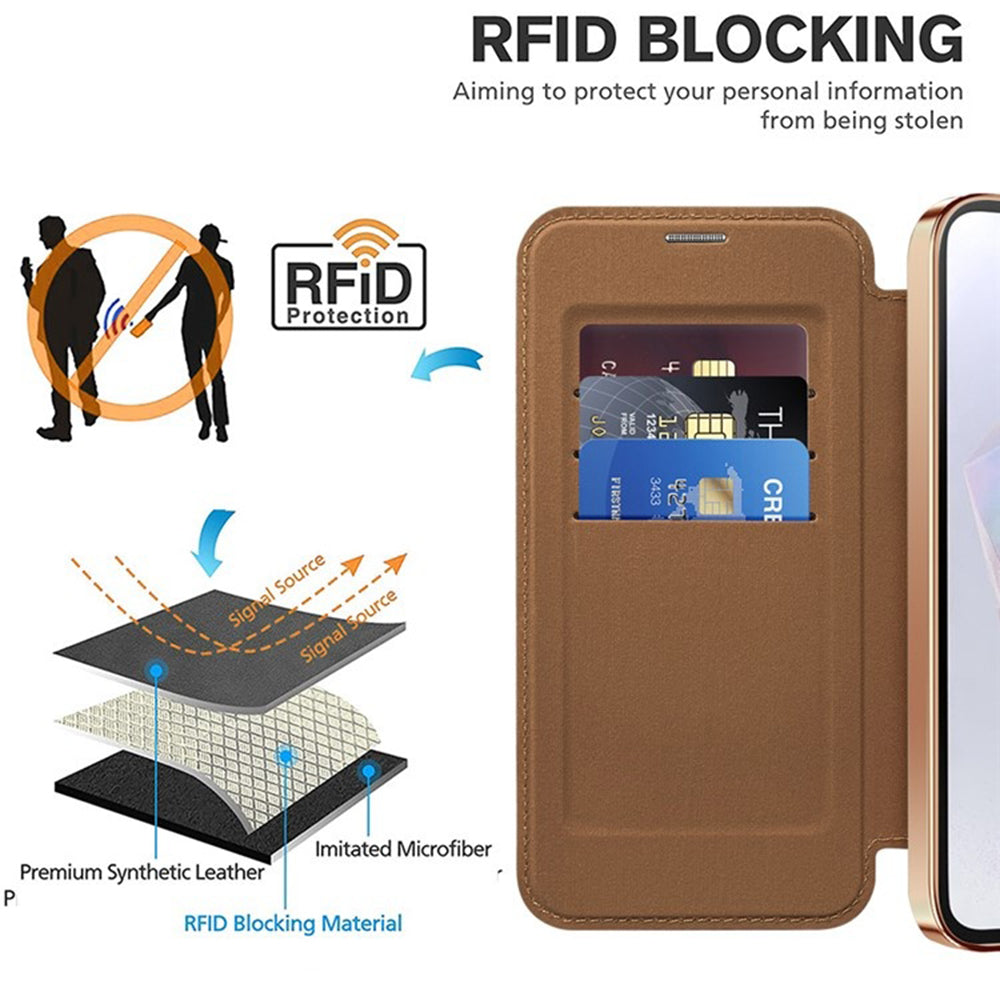 Techsuit - SmartMag Book Case - Samsung Galaxy A35 5G - Brown