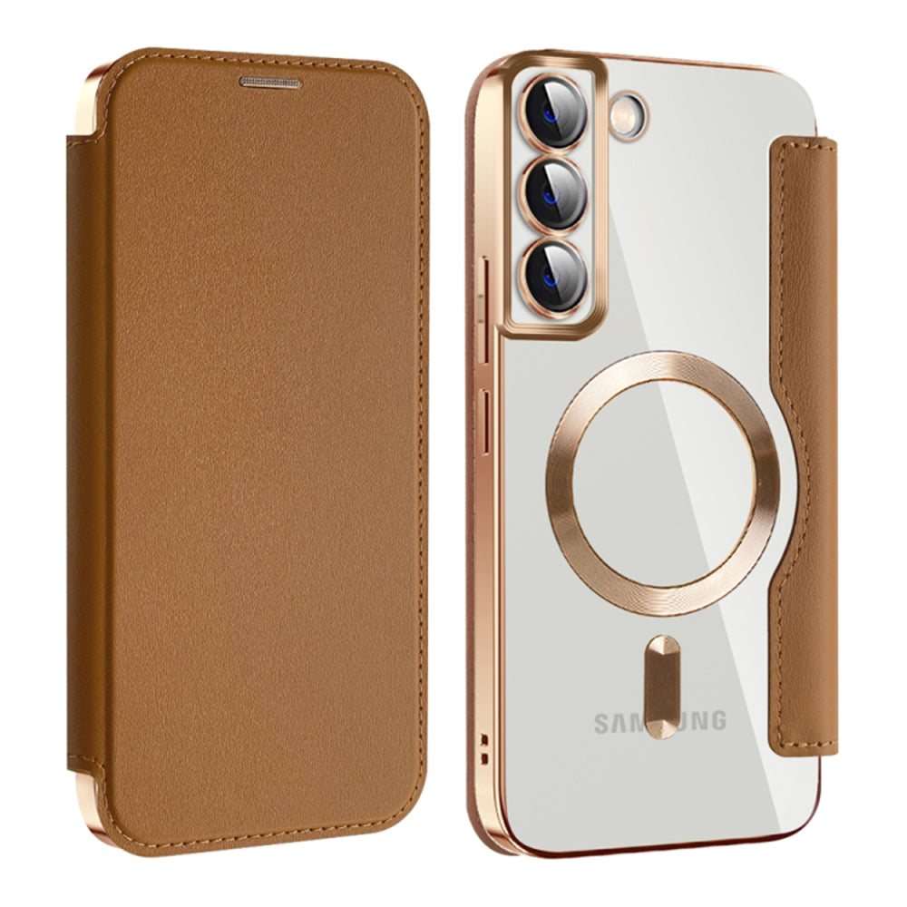 Techsuit - SmartMag Book Case - Samsung Galaxy S22 Plus 5G - Brown