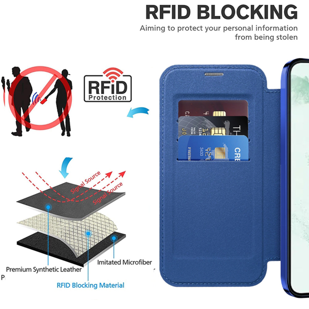 Techsuit - SmartMag Book Case - Samsung Galaxy S22 Plus 5G - Blue