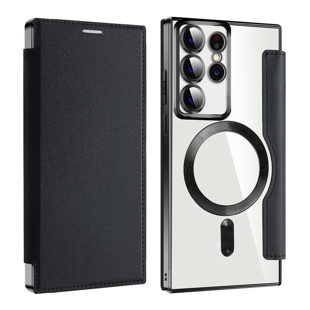 Techsuit - SmartMag Book Case - Samsung Galaxy S22 Ultra 5G - Black