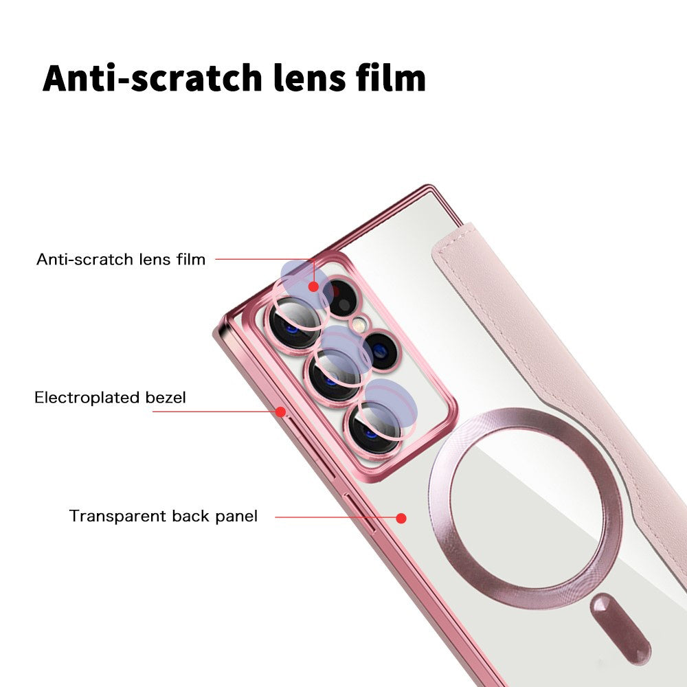 Techsuit - SmartMag Book Case - Samsung Galaxy S22 Ultra 5G - Pink