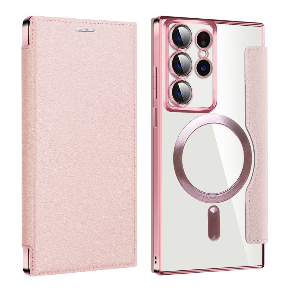 Techsuit - SmartMag Book Case - Samsung Galaxy S22 Ultra 5G - Pink