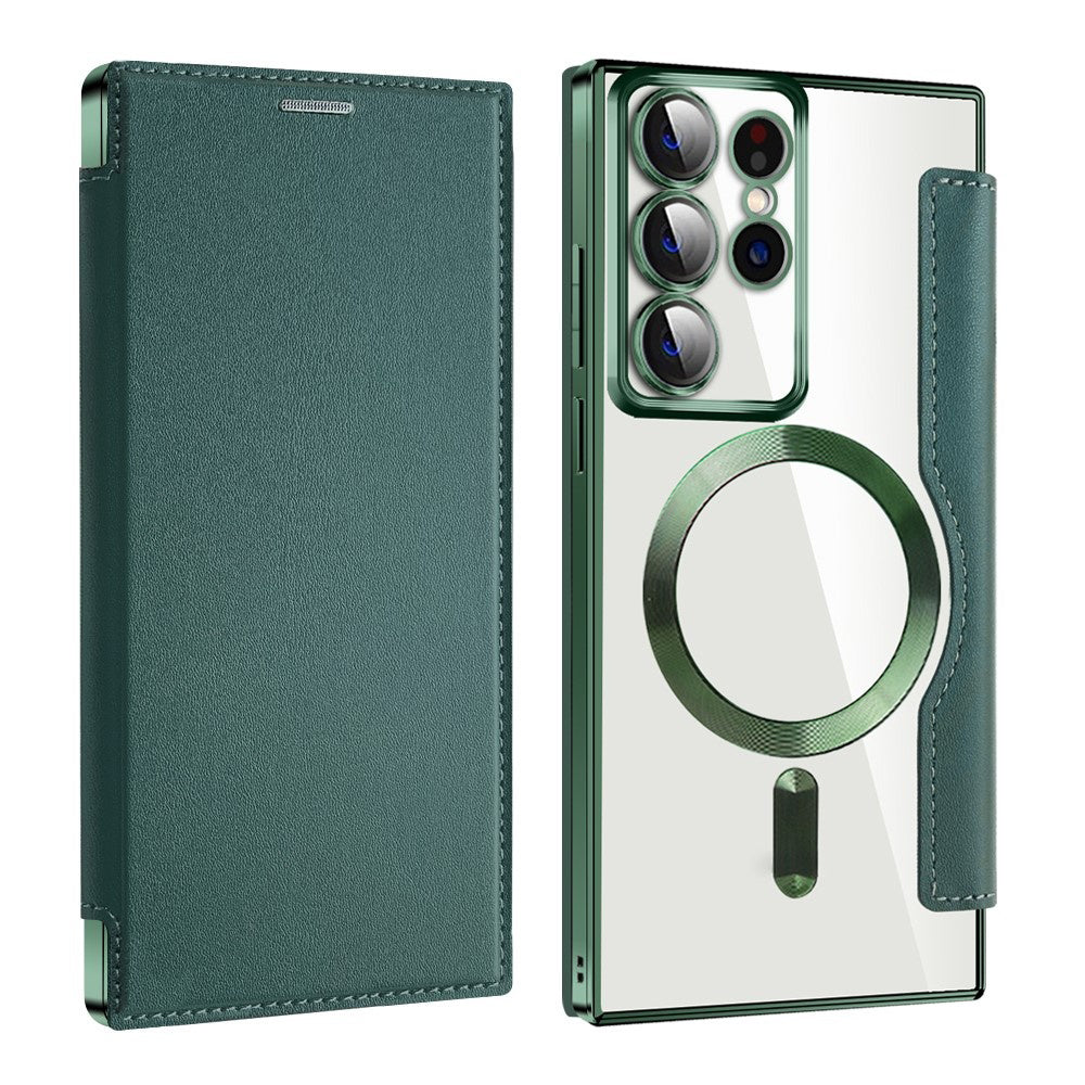 Techsuit - SmartMag Book Case - Samsung Galaxy S22 Ultra 5G - Green