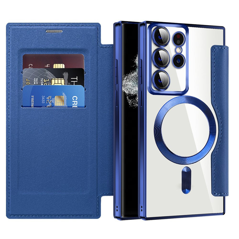 Techsuit - SmartMag Book Case - Samsung Galaxy S22 Ultra 5G - Blue