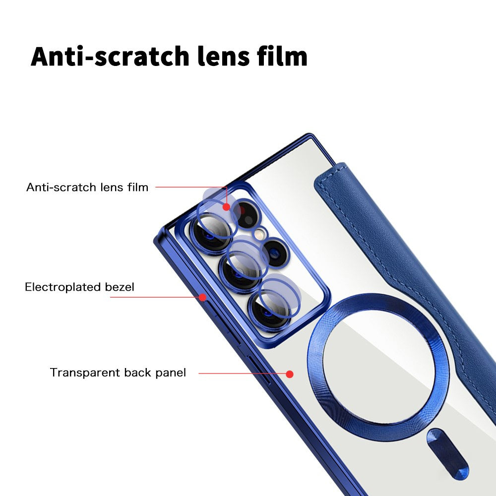 Techsuit - SmartMag Book Case - Samsung Galaxy S22 Ultra 5G - Blue