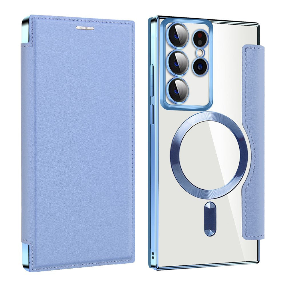 Techsuit - SmartMag Book Case - Samsung Galaxy S22 Ultra 5G - Light Blue