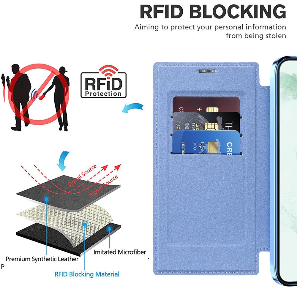 Techsuit - SmartMag Book Case - Samsung Galaxy S22 Ultra 5G - Light Blue