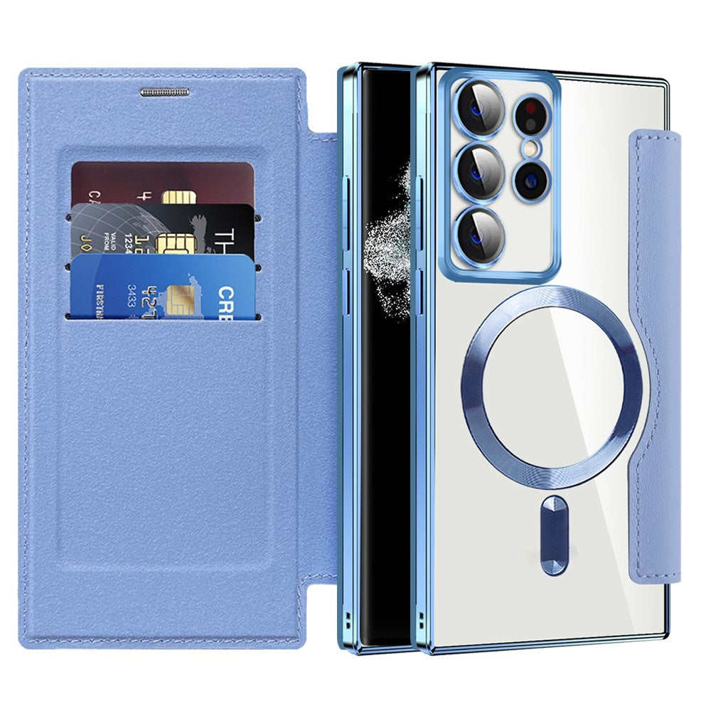 Techsuit - SmartMag Book Case - Samsung Galaxy S22 Ultra 5G - Light Blue