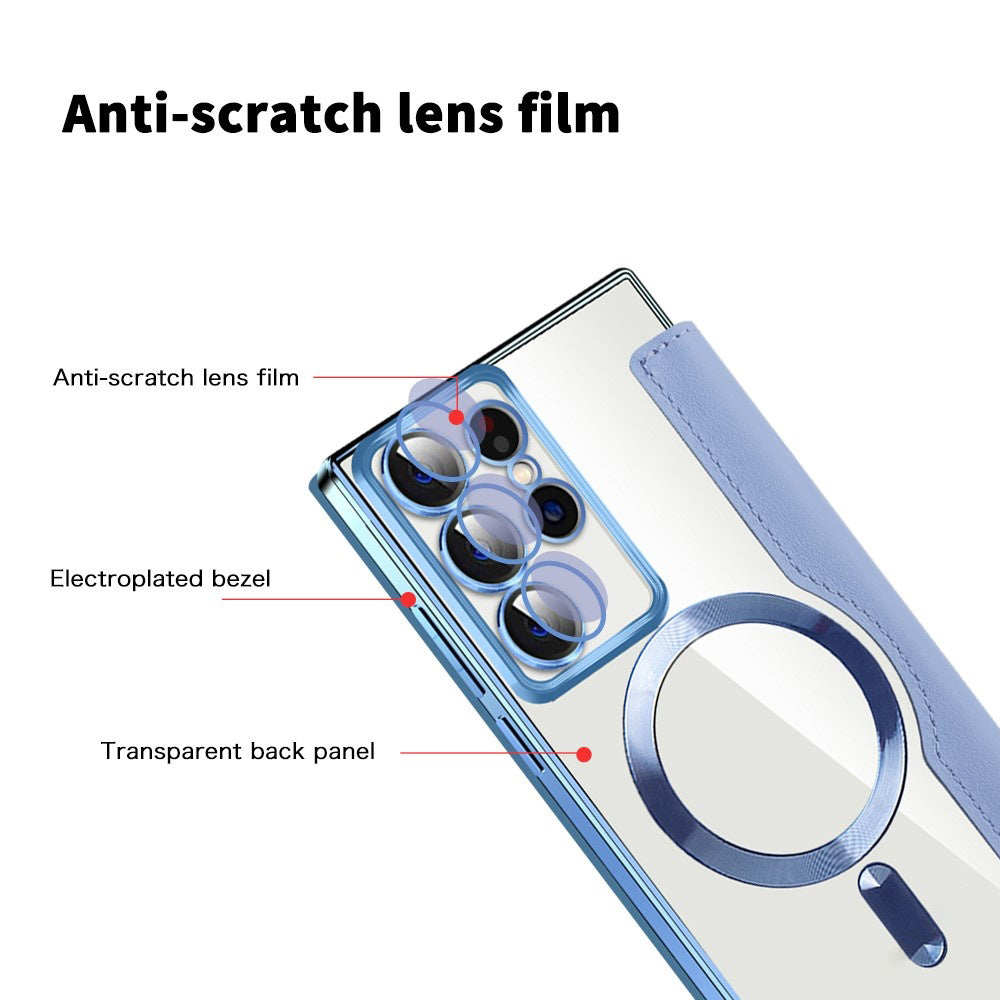 Techsuit - SmartMag Book Case - Samsung Galaxy S22 Ultra 5G - Light Blue