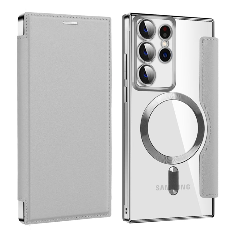 Techsuit - SmartMag Book Case - Samsung Galaxy S22 Ultra 5G - Gray