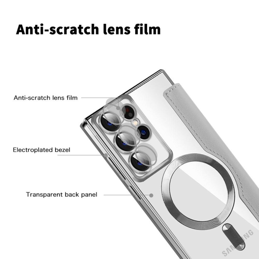 Techsuit - SmartMag Book Case - Samsung Galaxy S22 Ultra 5G - Gray