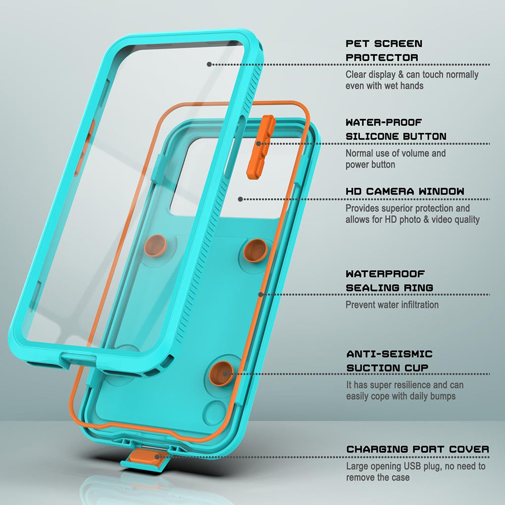 ShellBox - AirBox Waterproof IP68 Case (6.1 inch) - iPhone 12/12 Pro/13/13 Pro/14/14 pro/15/15 Pro/16 - Blue