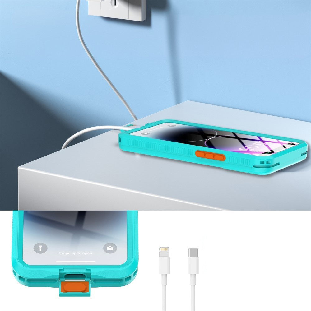 ShellBox - AirBox Waterproof IP68 Case (6.1 inch) - iPhone 12/12 Pro/13/13 Pro/14/14 pro/15/15 Pro/16 - Blue