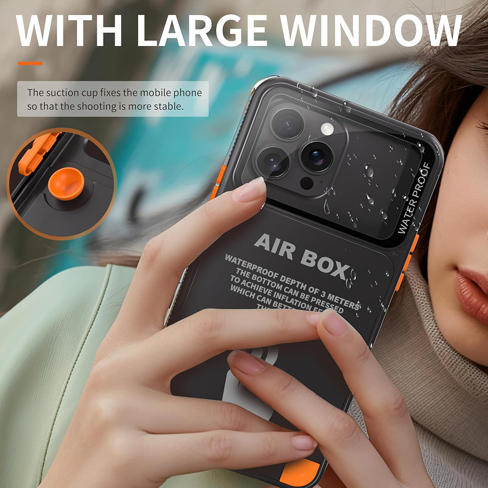 ShellBox - AirBox Waterproof IP68 (6.7 inch) - iPhone 12 Pro Max/13 Pro Max/14 Pro Max/ 15 Pro Max/16 Pro Max/15+/16+ - 