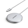 Ugreen - Magnetic Wireless Charger W703 (35565) - Fast Charge, Universal, USB-C, Qi2, 15W, 5V/3A, Type-C Cable, 1.5m - W