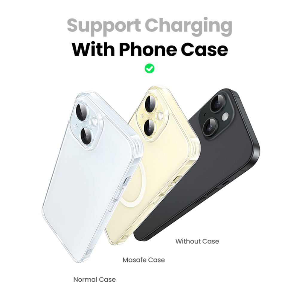 Ugreen - Wireless Charger W706 (45057) - MagSafe, 2in1, for iPhone, AirPods, USB-C Cable, 20W, 3A, Qi2, MPP, 1m - White