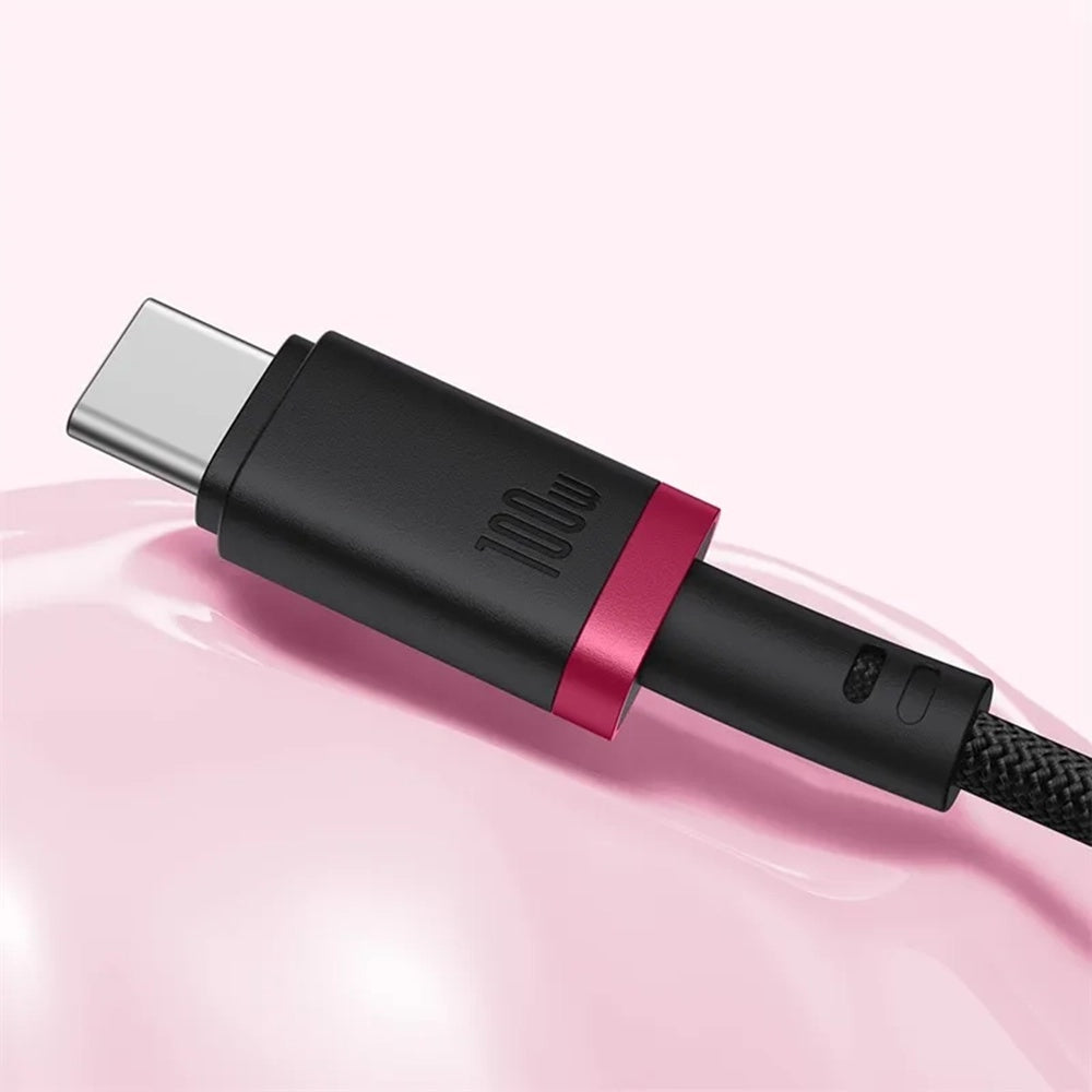 Baseus - Data Cable Dura Series (P10377803U03-01) - for MacBook, Fast Charging, Type-C, PD 240W, 480Mbps, 1m - Red / Bla