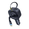 Baseus - Car Charger PrimeTrip VR2 (C0206400) - Type-C, with Retractable Type-C Cable, 30W, 80cm - Black