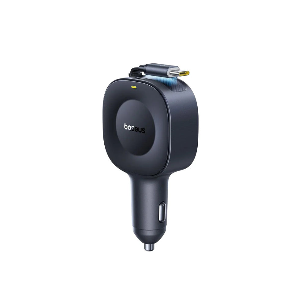 Baseus - Car Charger PrimeTrip VR2 (C0206400) - Type-C, with Retractable Type-C Cable, 30W, 80cm - Black