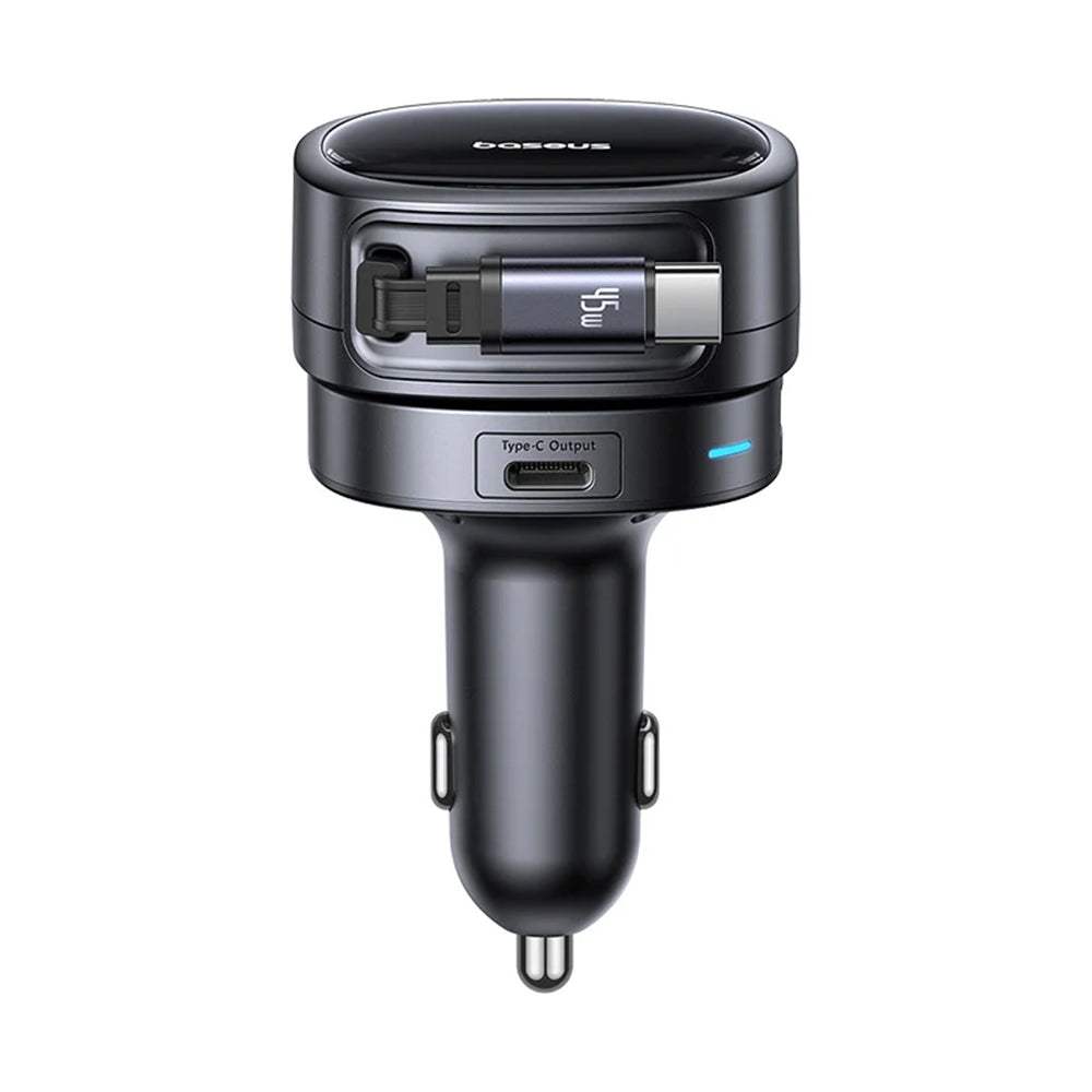 Baseus - Car Charger PrimeTrip VR1 (C00069001121-00) - with Retractable Cable, 2 x Type-C, USB, 60W - Black