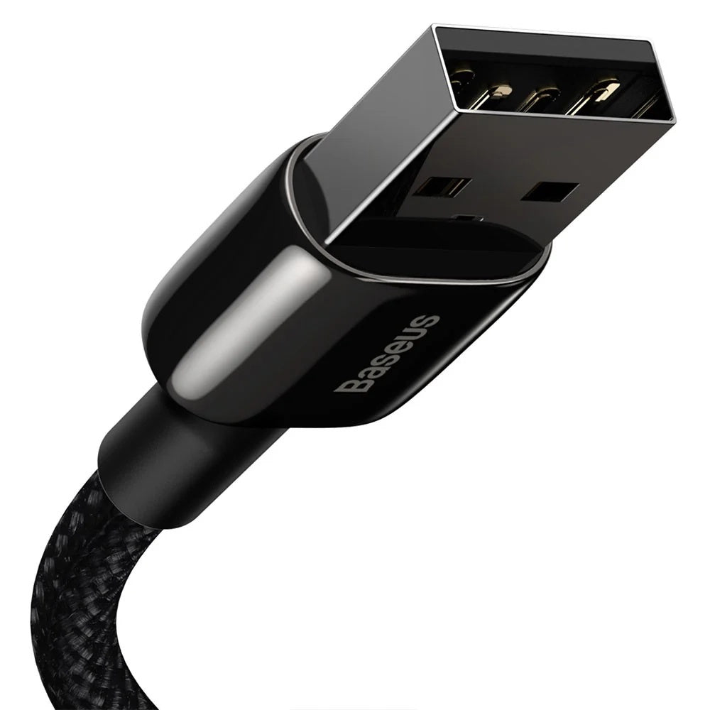 Baseus - Data Cable Tungsten Gold (CALWJ-A01) - USB-A to Lightning, 2.4A, 480Mbps, 20W, 2m - Black