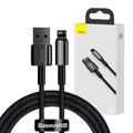 Baseus - Data Cable Tungsten Gold (CALWJ-A01) - USB-A to Lightning, 2.4A, 480Mbps, 20W, 2m - Black