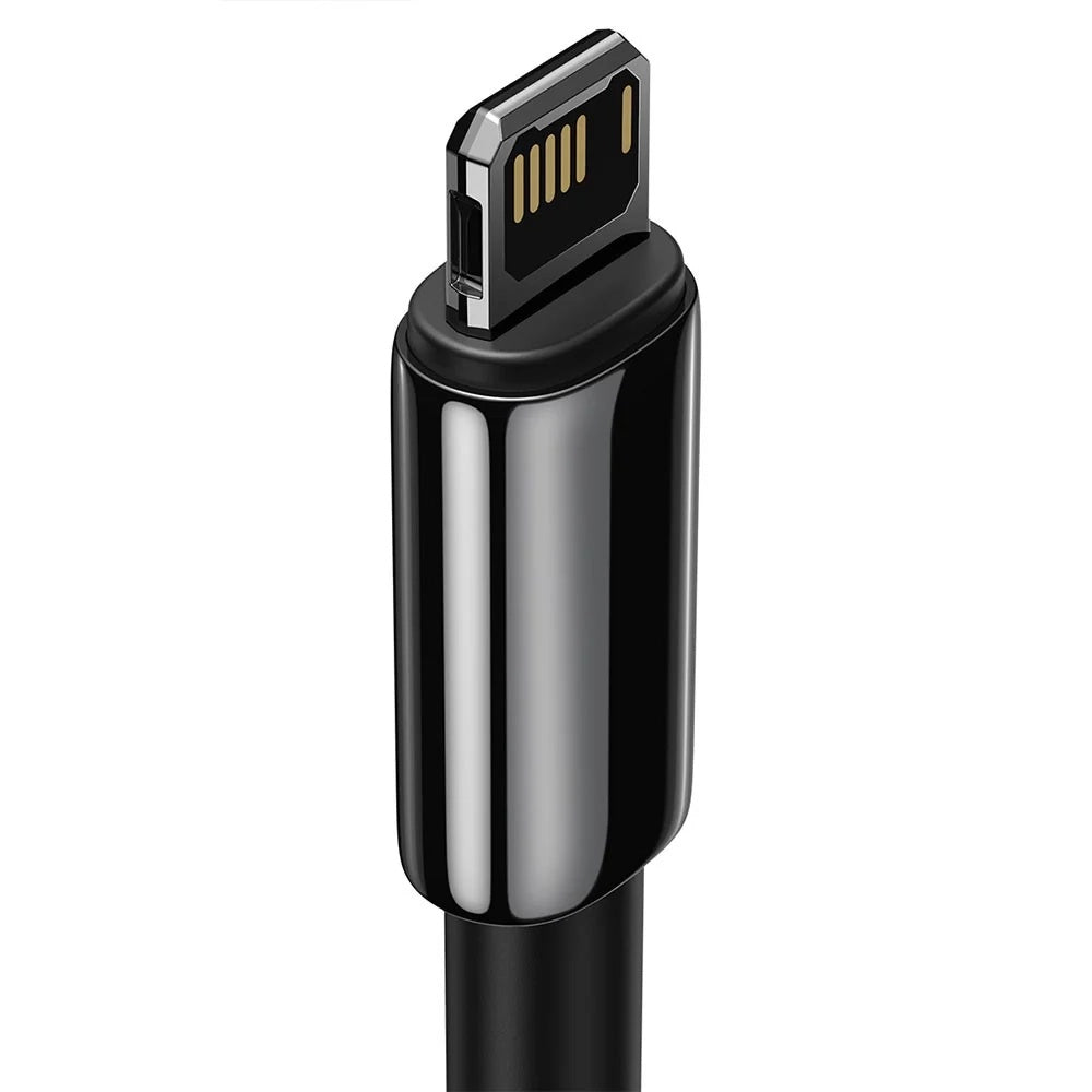 Baseus - Data Cable Tungsten Gold (CALWJ-A01) - USB-A to Lightning, 2.4A, 480Mbps, 20W, 2m - Black