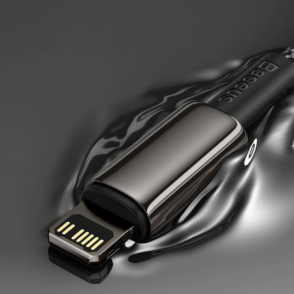 Baseus - Data Cable Tungsten Gold (CATLWJ-A01) - Type-C to Lightning, 20W, 2m - Black