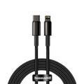 Baseus - Data Cable Tungsten Gold (CATLWJ-A01) - Type-C to Lightning, 20W, 2m - Black