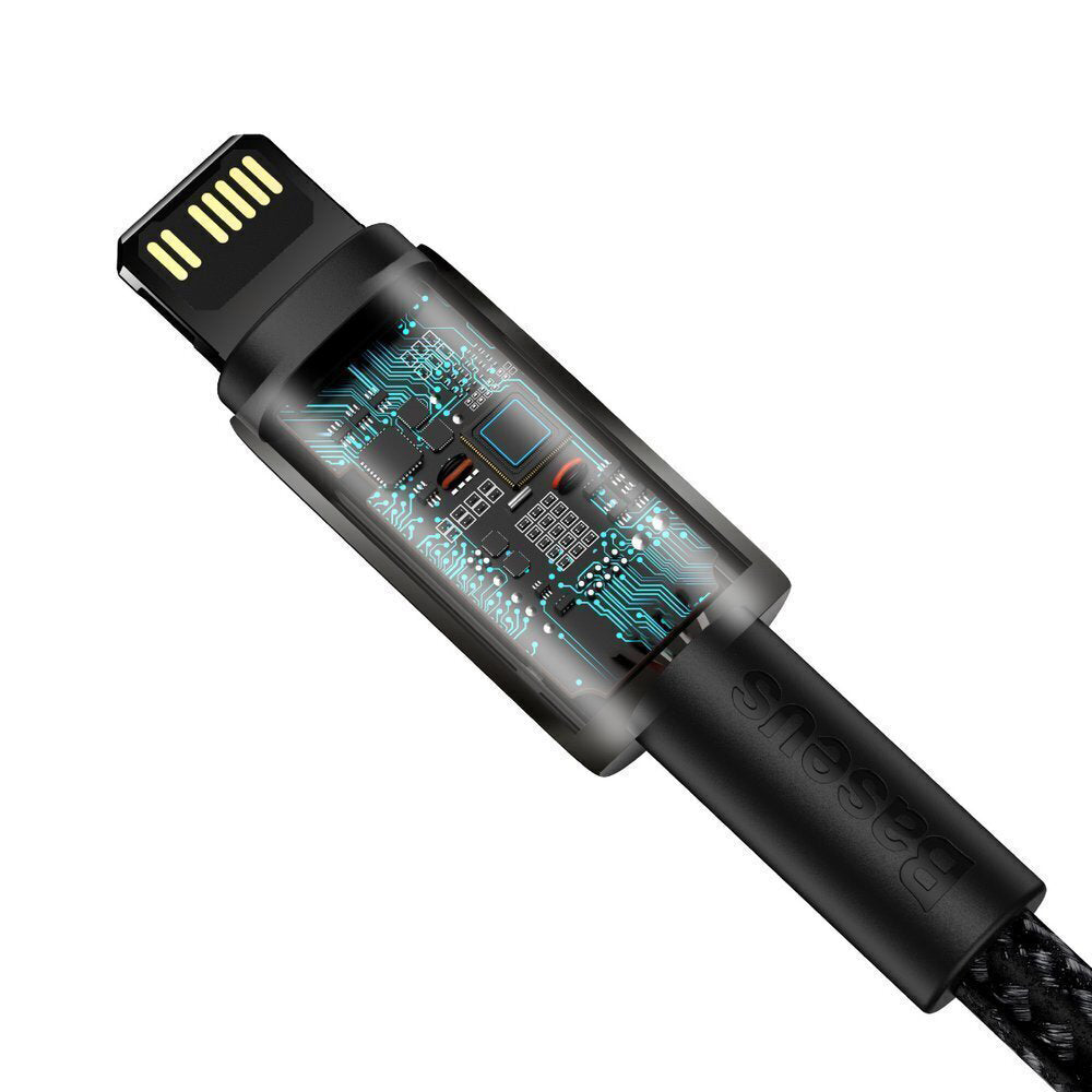 Baseus - Data Cable Tungsten Gold (CATLWJ-A01) - Type-C to Lightning, 20W, 2m - Black