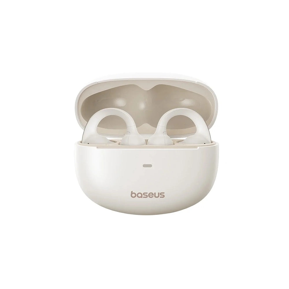 Baseus - Wireless Earbuds Bowie MC1 (A00083501226-00) - Open Ear Clip-on Design, BT V5.4, IP57 Waterproof, 600mAh - Whit