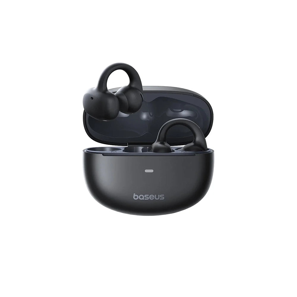 Baseus - Wireless Earbuds Bowie MC1 (A00083501126-00) - Open Ear Clip-on Design, BT V5.4, IP57 Waterproof, 600mAh - Blac