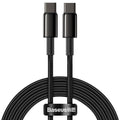 Baseus - Data Cable Tungsten Gold (CATWJ-A01) - Type-C to Type-C, Fast Charging, 100W, 2m - Black