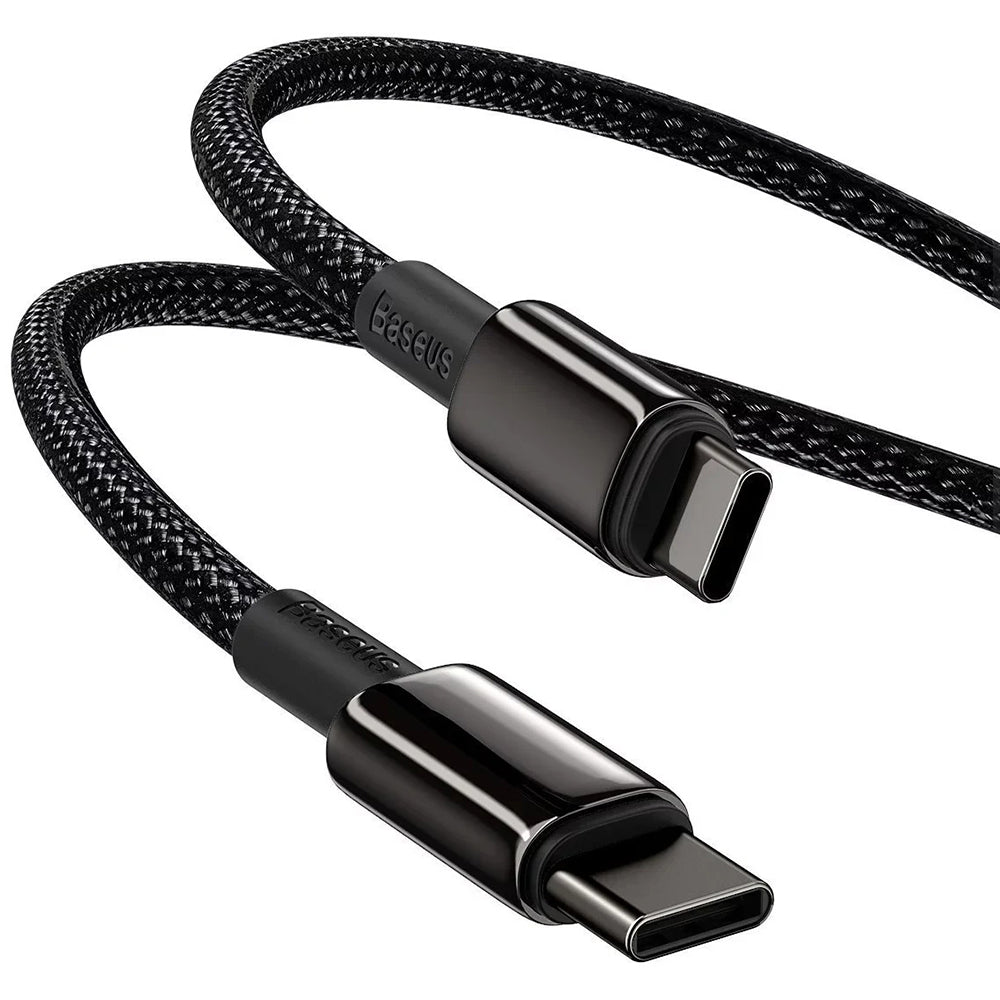 Baseus - Data Cable Tungsten Gold (CATWJ-A01) - Type-C to Type-C, Fast Charging, 100W, 2m - Black