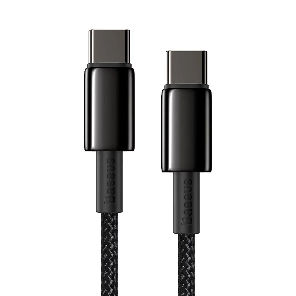 Baseus - Data Cable Tungsten Gold (CATWJ-A01) - Type-C to Type-C, Fast Charging, 100W, 2m - Black