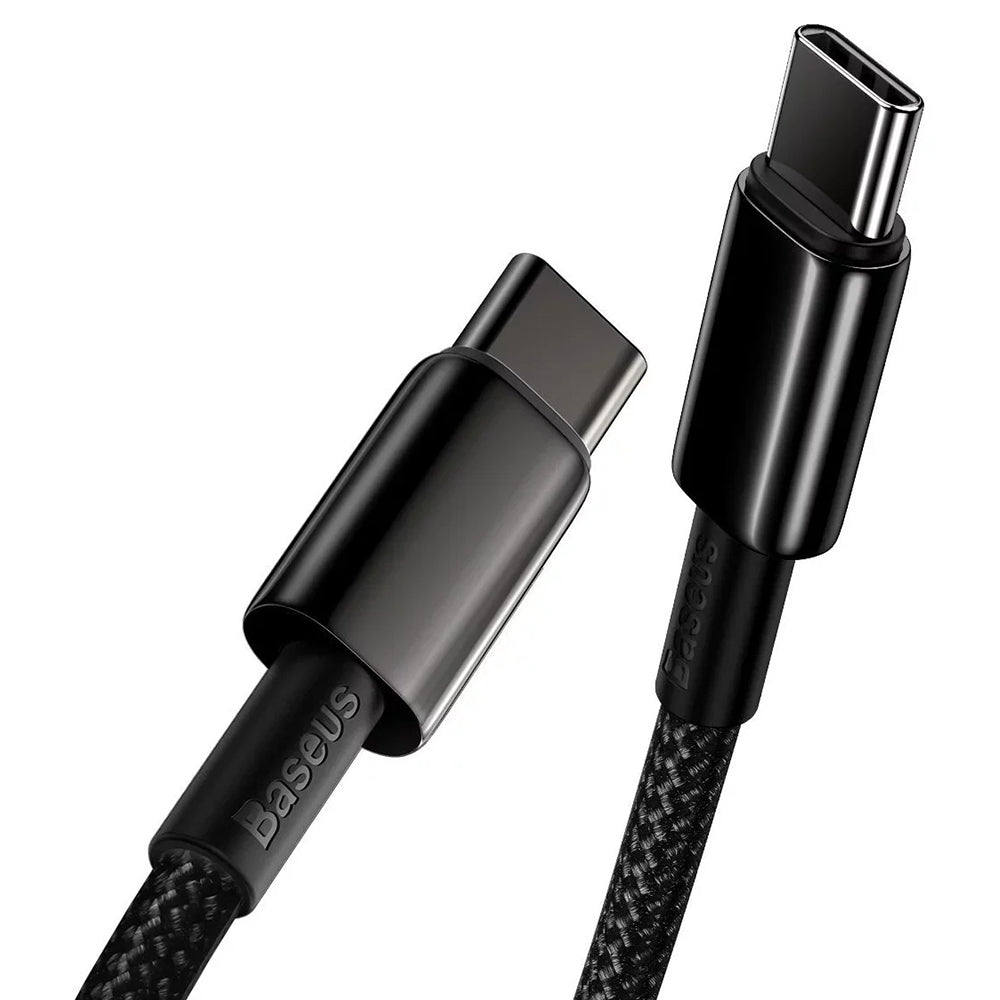 Baseus - Data Cable Tungsten Gold (CATWJ-A01) - Type-C to Type-C, Fast Charging, 100W, 2m - Black