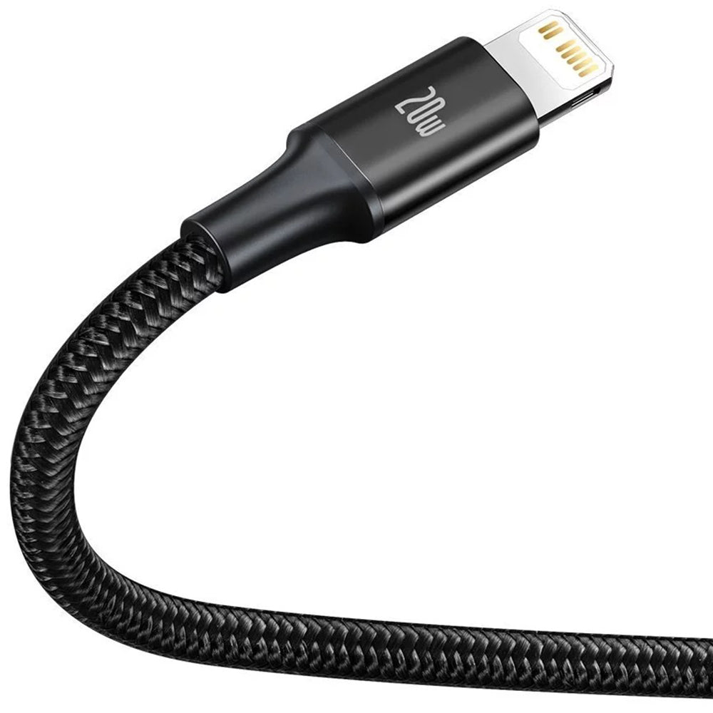 Baseus - Data Cable Rapid Series (CAMLT-SC01) - Fast Charge, 3in1, USB-C to Lightning, Micro-USB, USB-C, 20W, 1.5m - Bla