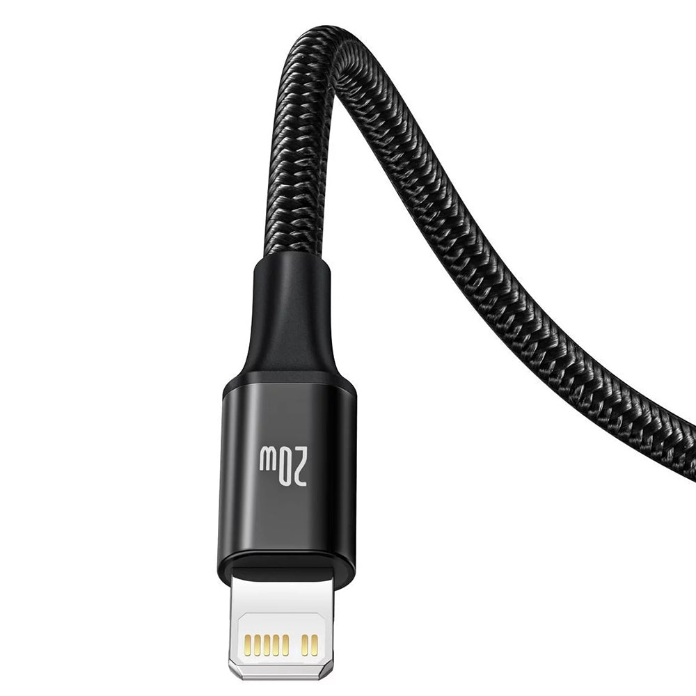 Baseus - Data Cable Rapid Series (CAMLT-SC01) - Fast Charge, 3in1, USB-C to Lightning, Micro-USB, USB-C, 20W, 1.5m - Bla