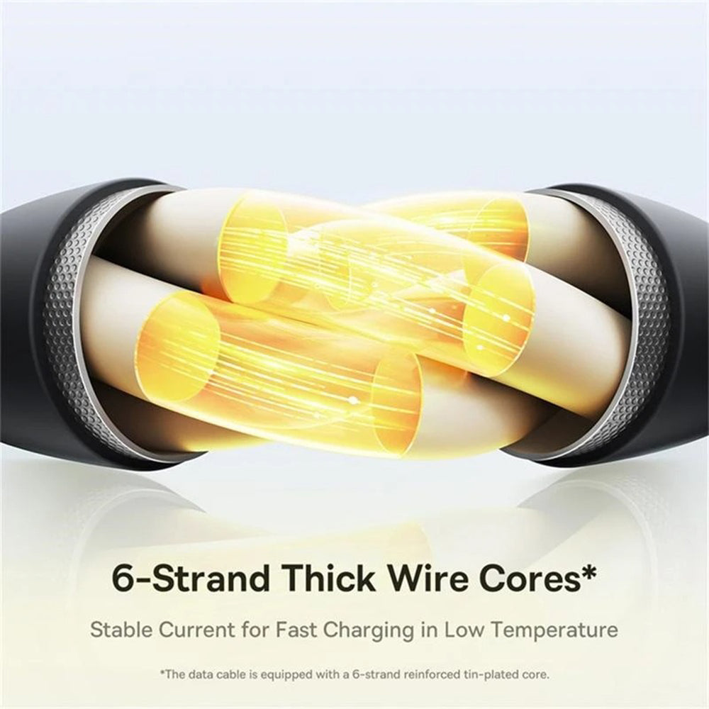 Baseus - Data Cable Silky (P10377706123-00) - Fast Charge, Type-C to Micro-USB, Lightning, USB-C, 100W, 1.5m - Cosmic Bl