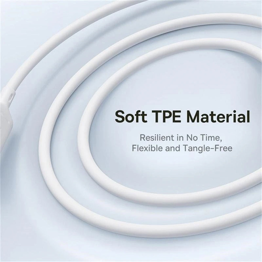 Baseus - Data Cable Silky (P10377706213-00) - Fast Charge, Type-C to Micro-USB, Lightning, USB-C, 100W, 1.5m - Moon Whit