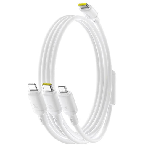 Baseus - Data Cable Silky (P10377706213-00) - Fast Charge, Type-C to Micro-USB, Lightning, USB-C, 100W, 1.5m - Moon Whit