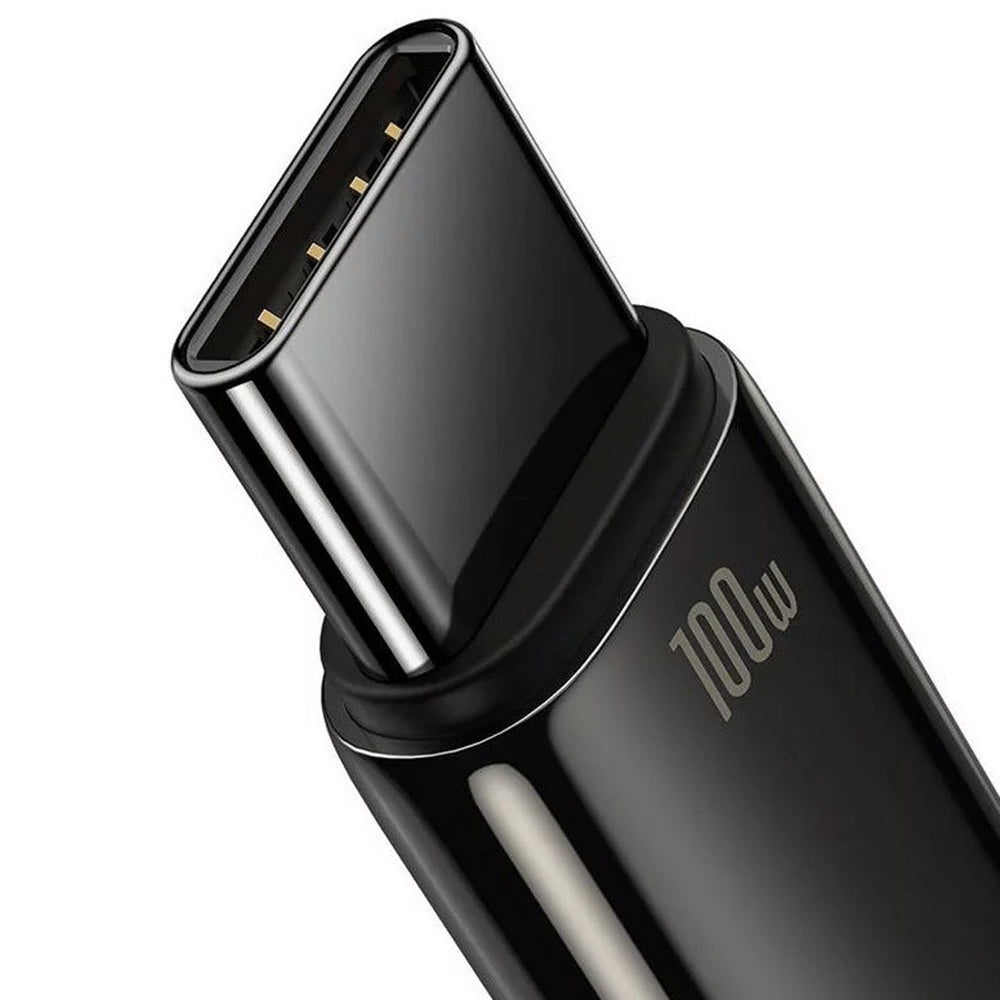 Baseus - Data Cable Tungsten Gold (CAWJ000101) - USB to Type-C, Super Fast Charge, 100W, 480Mbps, 2m - Black
