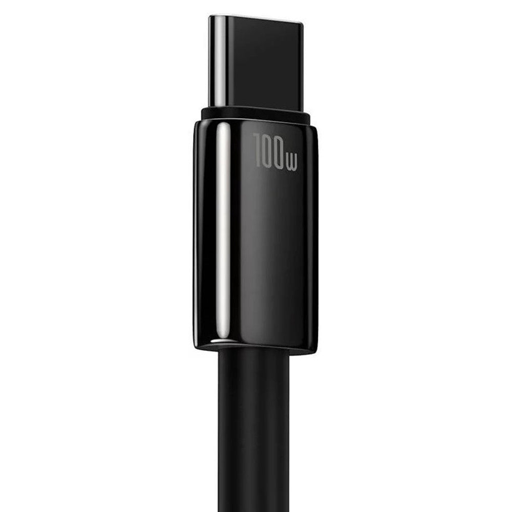 Baseus - Data Cable Tungsten Gold (CAWJ000001) - USB to Type-C, Super Fast Charge, 100W, 480Mbps, 1m - Black