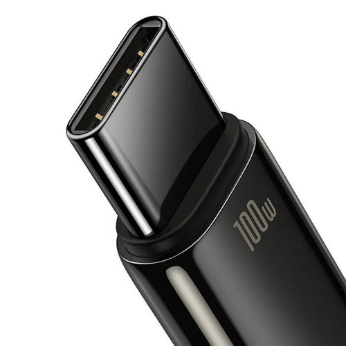 Baseus - Data Cable Tungsten Gold (CAWJ000001) - USB to Type-C, Super Fast Charge, 100W, 480Mbps, 1m - Black