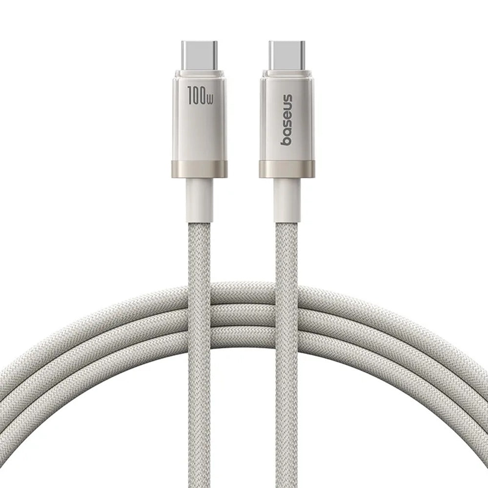 Baseus - Data Cable Titanium (P10378100G21-00) - Type-C, Fast Charge, PD100W, 480Mbps, E-Mark Chip, 1m - Galaxy Titanium